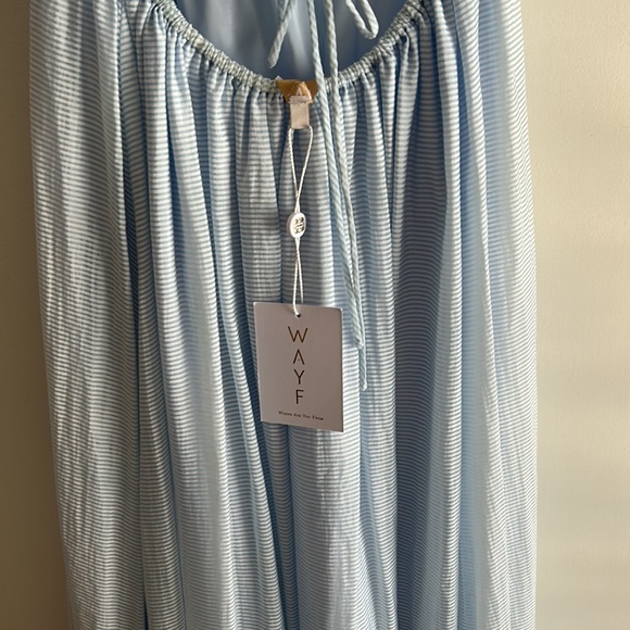 NWT Wayf tie back puff sleeve midi dress - Picture 7 of 7